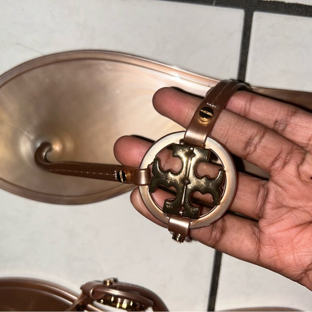 Rose Gold Tory Burch Mini Miller Thong Sandal US 10